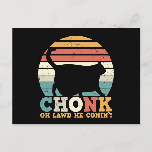 Funny Vintag Halloween Cat Postkarte (Vorderseite)