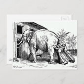 Funny Vintag - hoffnungslos, wird nicht passen Ele Postkarte (Vorne/Hinten)