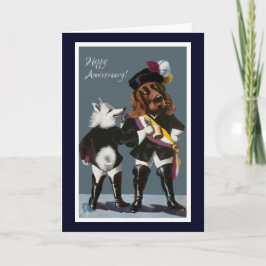 Funny Vintag Hogs Happy Anniversary Card Karte