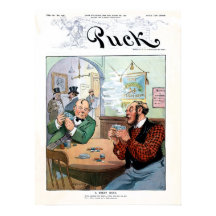 Funny Vintag Irish Poker Cartoon von Puck