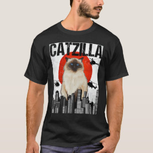 Funny Vintag Japanese Catzilla Himalayan Cat 1 T-Shirt