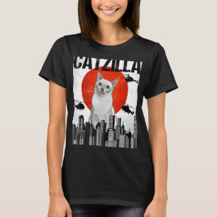 Funny Vintag Japanese Catzilla Tonkinese Cat T-Shirt
