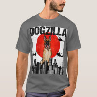 Funny Vintag Japanisch Dogzilla Belgisch Malinoi