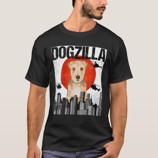 Funny Vintag Japanischer Dogzilla Lakeland Terrier T-Shirt (Vorderseite)