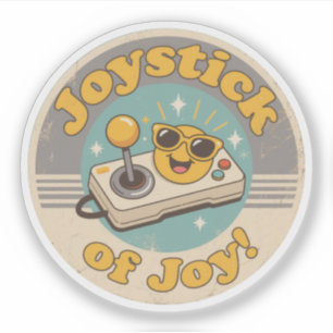 Funny Vintag Joystick für Joy Retro Design Aufkleber