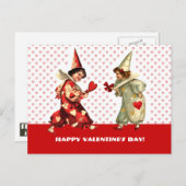 Funny Vintag Kids Valentine's Day Postkarten (Vorne/Hinten)