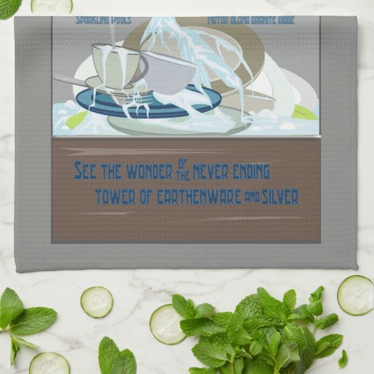 Funny Vintag Kitchen Reisedesign Geschirrtuch (Gefaltet)