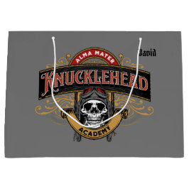 Funny Vintag Knucklehead Academy Skull Große Geschenktüte