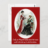 Funny Vintag Ladys Postkarte (Vorne/Hinten)