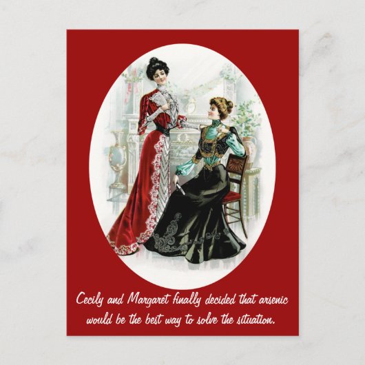 Funny Vintag Ladys Postkarte (Vorderseite)