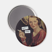 Funny Vintag Magnet (Vorderseite/Rückseite)