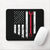 Funny Vintag Mechanic Not American Flag Gi Mousepad (Mit Mouse)