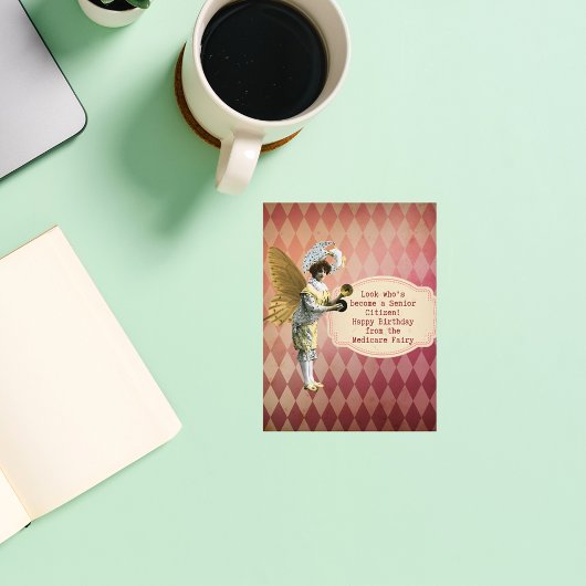 Funny Vintag Medicare Senior Birthday Postkarte