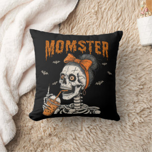 Funny Vintag Momster Skeleton Halloween Kissen