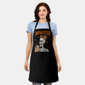 Funny Vintag Momster Skeleton Halloween Schürze (Getragen)