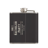 Funny Vintag Monochrome Trauzeuge Bachelor Party Flachmann (Rückseite)