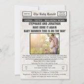 Funny Vintag Newspaper Foto 2. Baby Sprinkle Einladung (Vorderseite)