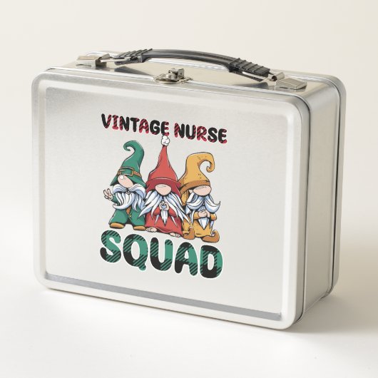 Funny Vintag Nurse Squad Nursing Gnomes Metall Brotdose (Vorderseite)