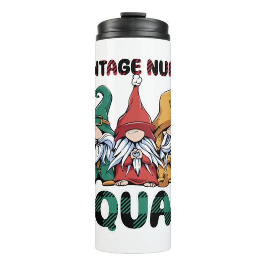 Funny Vintag Nurse Squad Nursing Gnomes Thermosbecher (Vorderseite)