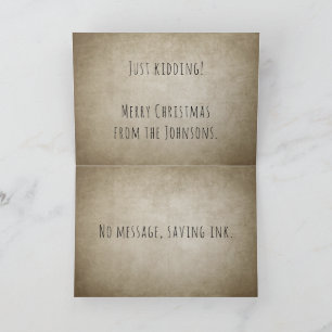 Funny Vintag Paper Bag Generic Weihnachtskarte Feiertagskarte