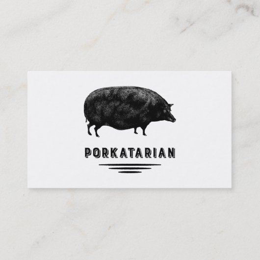 Funny Vintag Pig Bacon Lover Spaß Visitenkarte (Rückseite)