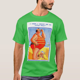 FUNNY VINTAG POSTCARD DESIGN BRITISH SEASIDE T-Shirt