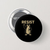 Funny Vintag Resist Penguin Activism Graphic Desi Button (Vorne & Hinten)