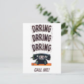 Funny Vintag Retro Altes klassisches Telefon Anruf Postkarte (Stehend Vorderseite)