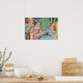 Funny Vintag Retro Cartoon Comic Poster (Küche)