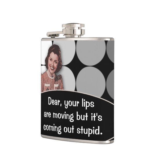 Funny Vintag Retro Lady Flachmann (Links)