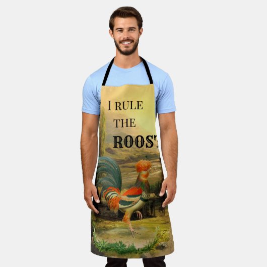 Funny Vintag Rooster Roast Schürze (Getragen)