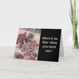 Funny Vintag Santa Feriencard Feiertagskarte