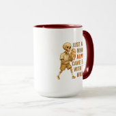 Funny Vintag Skeleton Vater Milk Joke Tasse (VorderseiteRechts)