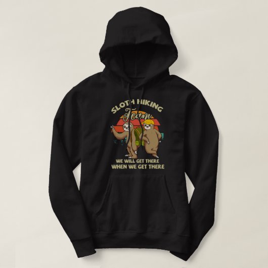 Funny Vintag Sloth Wanderteam Sloth Hoodie (Design vorne)