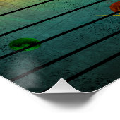 Funny Vintag Space Shark Poster (Ecke)