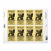 Funny Vintag Spirituosen Stout Beer Label (Vorne)