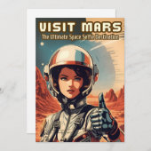 Funny Vintag Style Besuchen Sie Mars Tourismus Spa (Vorne/Hinten)