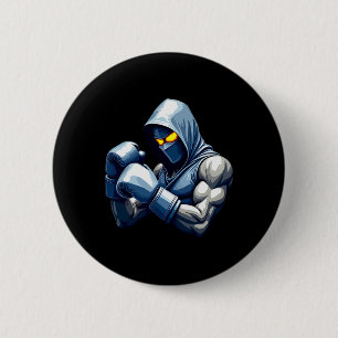 Funny Vintag Style Boxing Ninja Boxer Ideal für ei Button