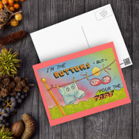Funny Vintag Talking Clothes Postkarte