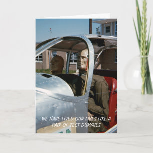 FUNNY VINTAG TEST DUMMIES MANNEQUINN DOLL FOTO KARTE