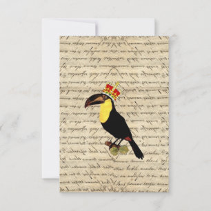 Funny Vintag Toucan & Crown
