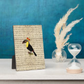 Funny Vintag Toucan & Crown Fotoplatte (Seite)