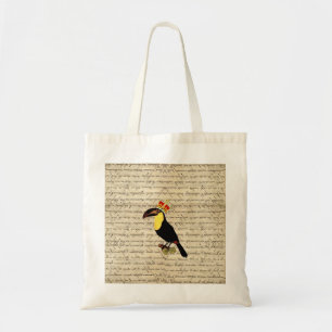 Funny Vintag Toucan & Crown Tragetasche