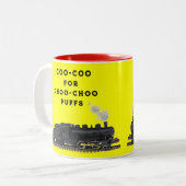 Funny Vintag Train Zweifarbige Tasse (Vorderseite Links)