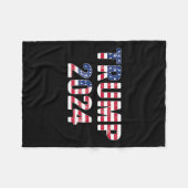 Funny Vintag Trump 2024 Wahlgeschenk Männer Frauen Fleecedecke (Vorderseite (Horizontal))