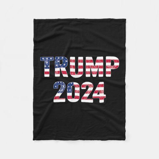 Funny Vintag Trump 2024 Wahlgeschenk Männer Frauen Fleecedecke (Vorderseite)