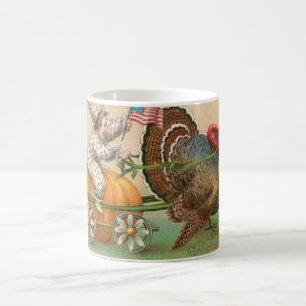 Funny Vintag Turkey Ride Kaffeetasse