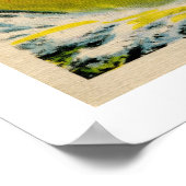 Funny Vintag übertrieben angeln Poster (Ecke)