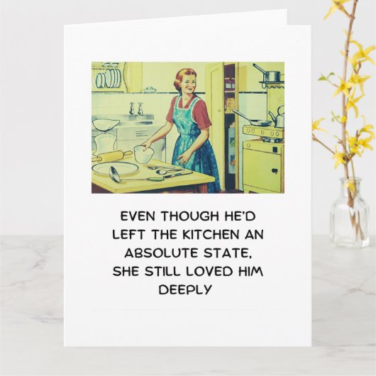 Funny Vintag Unique Valentine's Card Karte (Gelbe Blume)