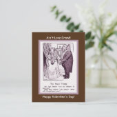 Funny Vintag Valentine Animal Couple Verabreden ko Postkarte (Stehend Vorderseite)